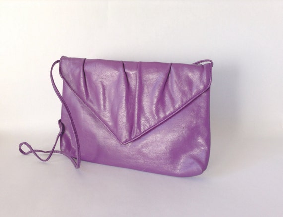 Purple Envelope Clutch Lilac Cross Body Shoulder Bag