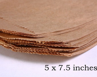 15 kraft paper bags 5 x 7.5 inches - Paper bag merchandise (1408) - Flat rate shipping
