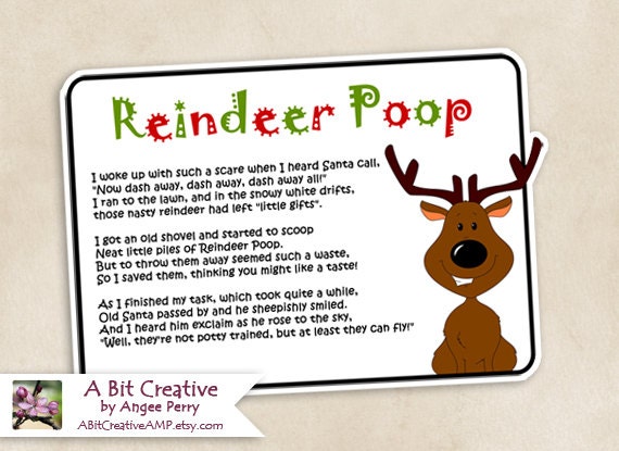 Items similar to Reindeer Poop Christmas Stocking Stuffer Gag Gift