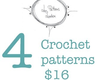 Crochet pattern, Crochet purse patterns 4 patterns for only 16 dollars, lovely collection of crochet totes and bags patterns