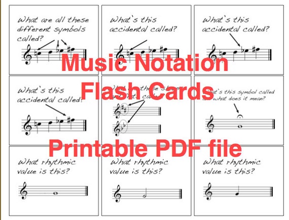Music Notation Flashcards Download and by MusicEducationTools