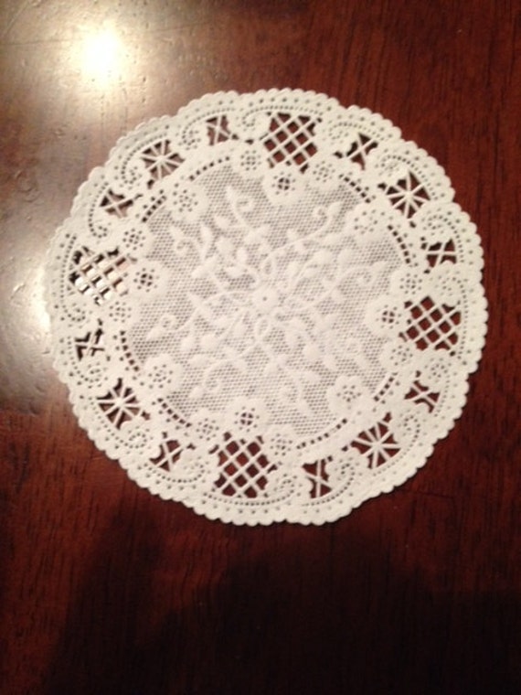 5" White French Lace Paper Doilies by DK DeleKtables Catch My Party