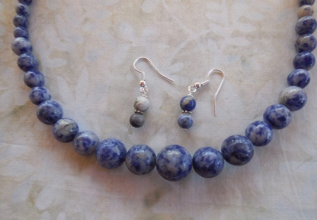 18 20 Inch Simple Blue and Gray Sodalite by Lonesomedesigns