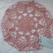 Vintage 13 inch Mauve Pink Hand Crochet Doily for christmas, holiday, housewares, home decor, decorations, valentines by MarlenesAttic