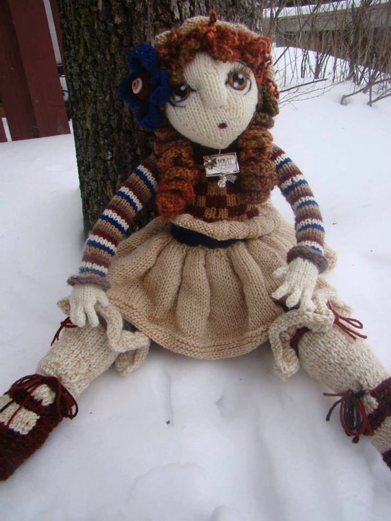 Pattern for Clementine Raggedy Lottie ragdoll doll knitted doll from Deena6A ...