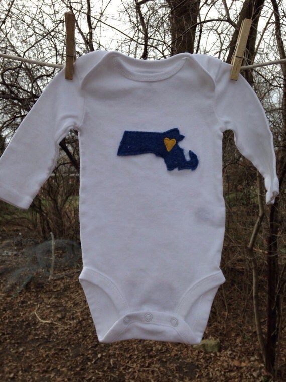 Boston Strong Baby Onesie by sewhappyone on Etsy