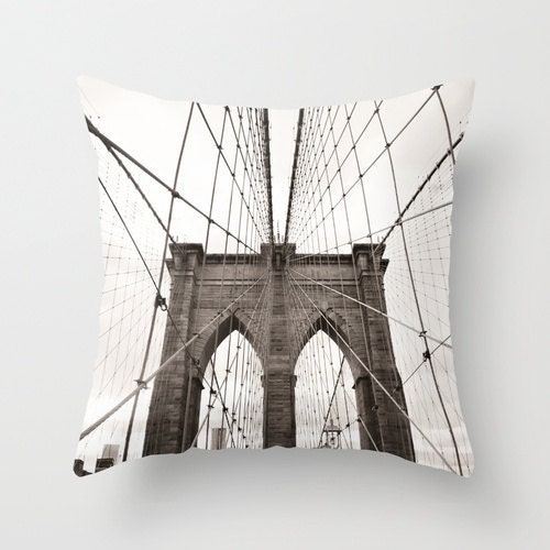 Brooklyn Bridge Arches throw pillow