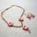 Beach Spring Wedding Coral Pink Glass Sweet Cherry Blossom Jewelry
