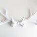 Antlers Jewelry Organizer. White Faux Taxidermy. Modern Rustic. Woodland Decor. Coat Rack. Towel Hanger. Creative Storage. Painted Antlers