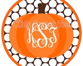 scroll monogram pumpkin - personalized digital image - Halloween - Fall - Autumn Il_170x135