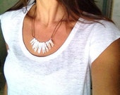 Items similar to St Barth's Fringe necklace - freshwater fringe / spike ...