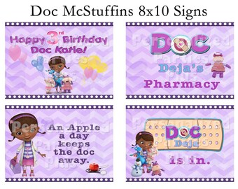 Doc McStuffins party signs for birthdays: Downloadable &amp; Printable