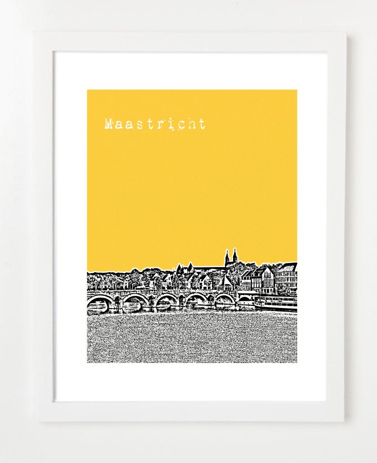 Maastricht Poster Maastricht Netherlands City Skyline Art