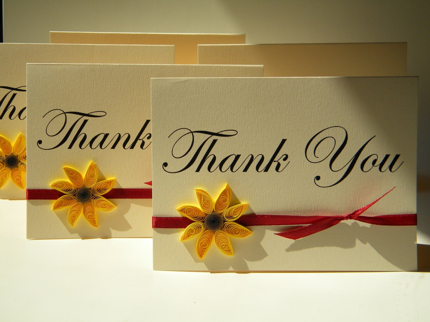 Sunflower thank you card / thank you card/ unique thank you