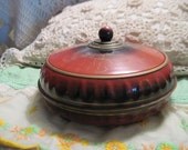 Different Tin Container  for Sewing 3 pieces Red and Black /Sewing Tin