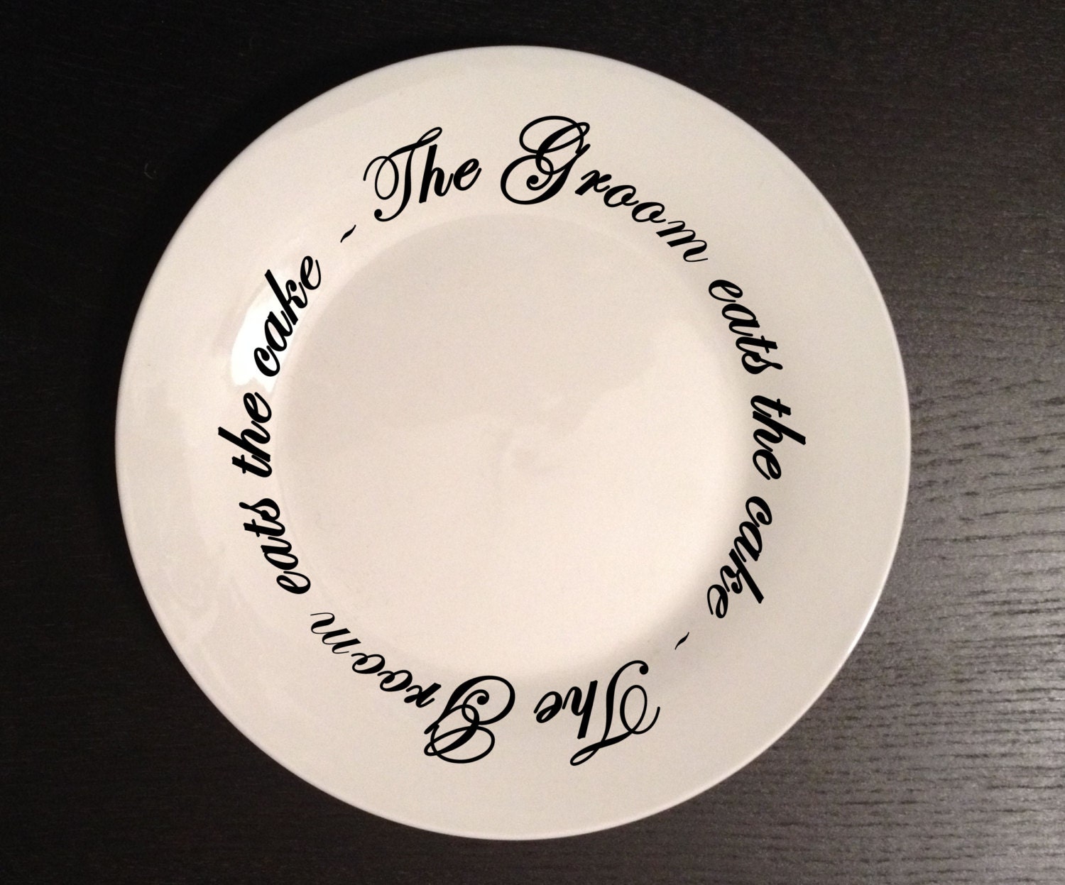 Wedding Cake Plates Personalized for the Bride by beachbumcraftsfl
