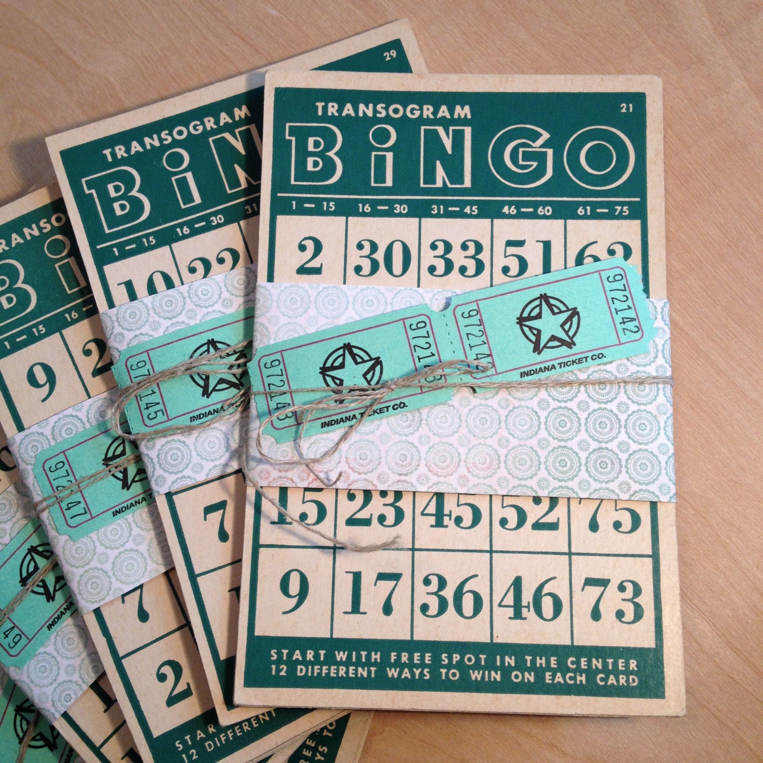 24 Green Bingo Cards Hold For Customer Joy By Thebrownpear On Etsy
