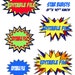 EDITABLE Super hero Comic Book Photo Booth by M2MPartyDesigns