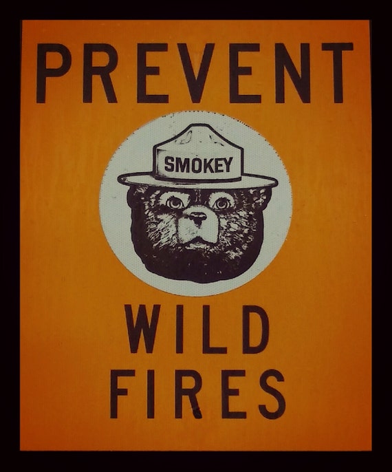 Smokey Bear Hawaii Road Side Sign Made in USA by ...