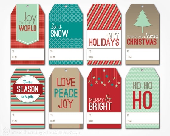 print and fold holiday gift tags