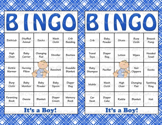 free printable blank baby shower bingo cards