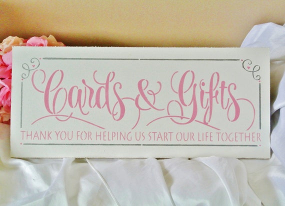 Cards and gifts Sign wood Wedding Sign Card box sign photo