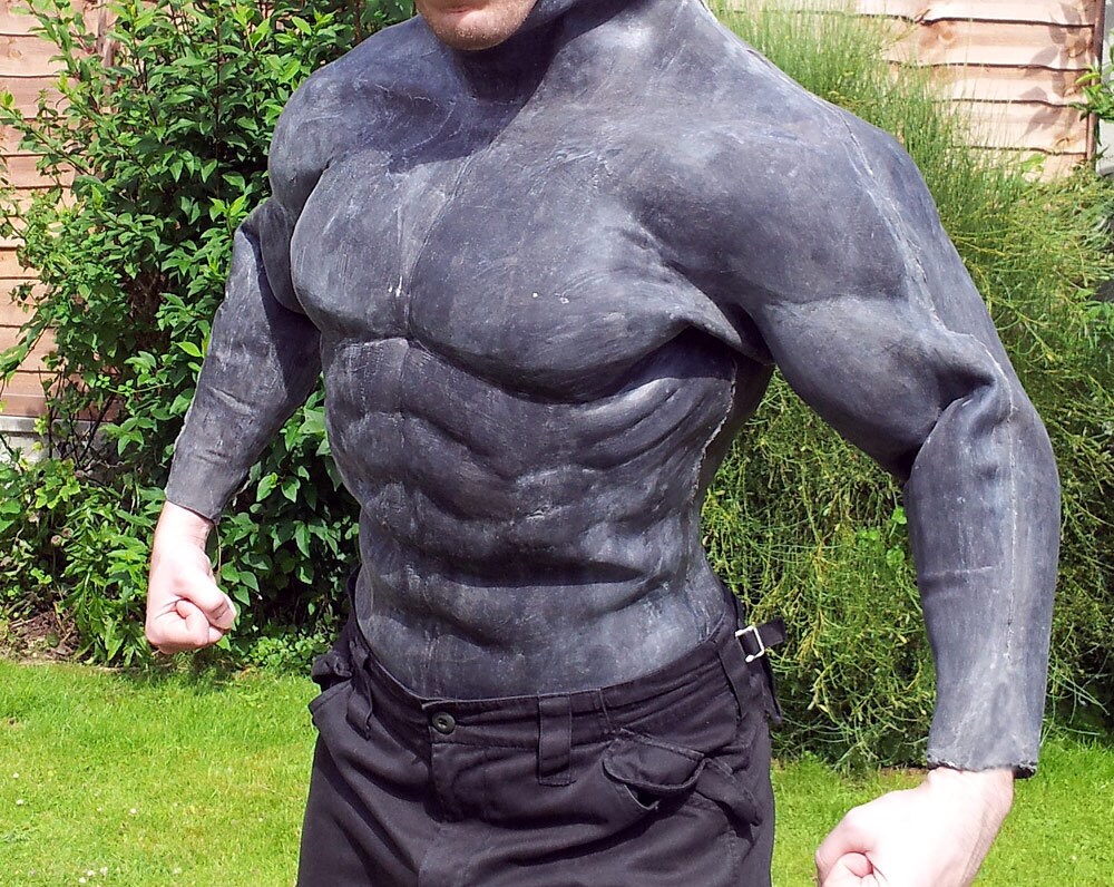 Items similar to Latex Muscle Suit Chest Torso Armour Superhero Costume