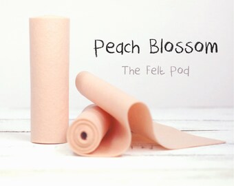 Wool Felt Roll - 100% Wool in color PEACH BLOSSOM - 5" x 36" Wool Felt Roll - Craft Felt - Merino Wool