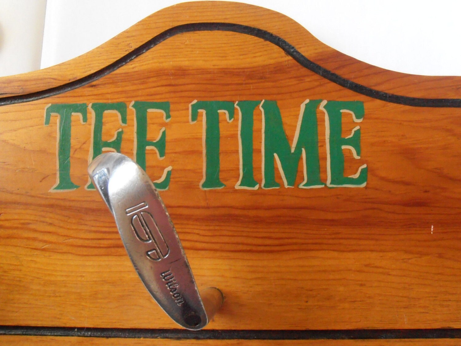 Vintage Golf Club Coat Hat Rack Balls and Tee Time