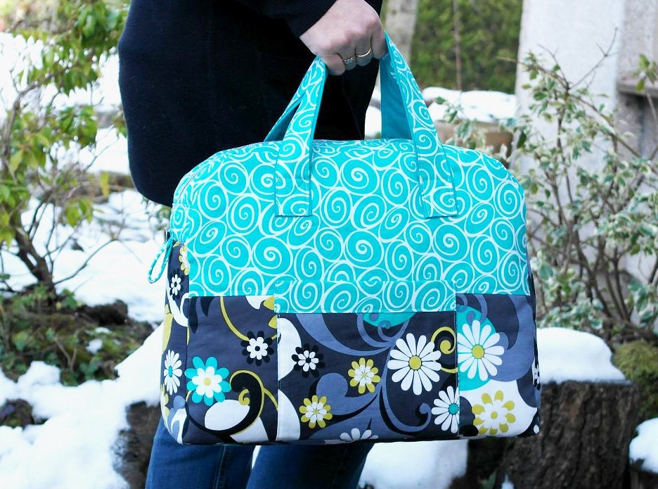 Sewing Pattern Weekender Overnight Travel Bag by SusieDDesigns