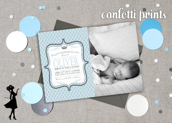 Photo Birth Announcement - THE PERFECT GIFT Printable Il_570xn