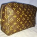 Authentic Vintage LOUIS VUITTON Monogram Canvas Trousse Toilette Cosmetic Pouch Makeup Clutch Bag
