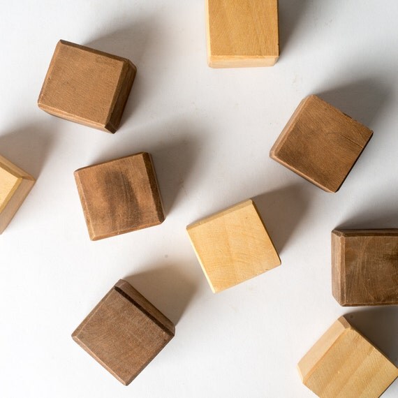 12 Handmade Wooden Blocks Beautiful Simplicity by luluandira