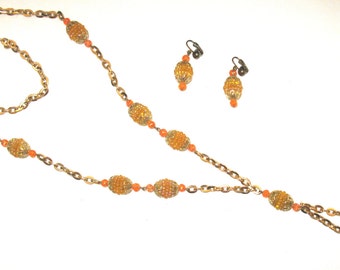 Orange I Pretty?? Mid-Century Classic Necklace Set