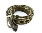 Vintage Leather and Horsehair Hitched Belt - Well Used Good Condition