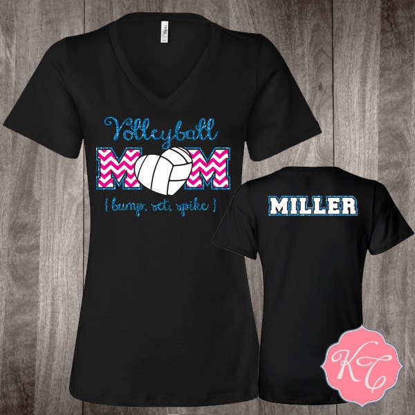 Personalized volleyball Mom Custom glitter Shirt