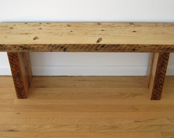Reclaimed Wood Bench - Barn Wood Barn Beams 1800s