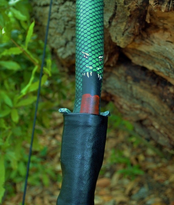 USA Leather Bow HandGrip by CastleWallCreations on Etsy