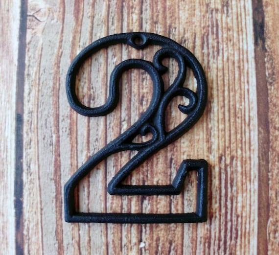 House Number Two Cast Iron Wall Hangers Decorative Victorian