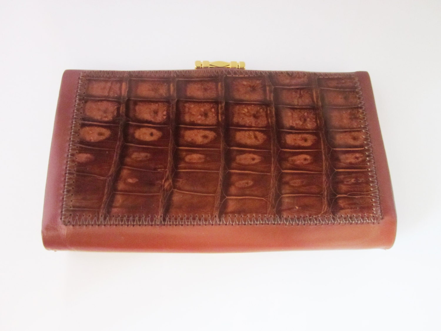 vintage Wallet in alligator or crocodile skin