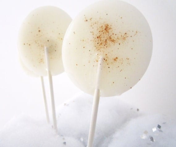 Eggnog Gourmet Lollipops - Pick Your Size - Christmas Party Favors - Holiday Hostess Gift - Stocking Stuffers - Small Gift