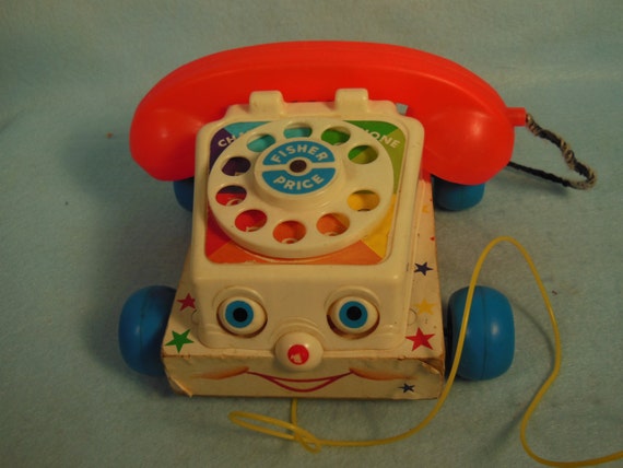 Vintage-Fisher Price-1968-1985-Chatter Phone-Number 747-Made