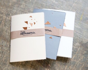 Pocket Notebook Set of Five Space Dust Small Notebook Jotter Bronze Triangles Petit Carnet