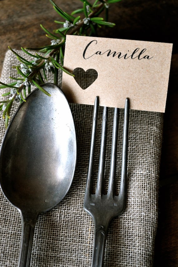 Wedding Fork Place Cards from Etsy | Friday Favorites at www.andersonandgrant.com