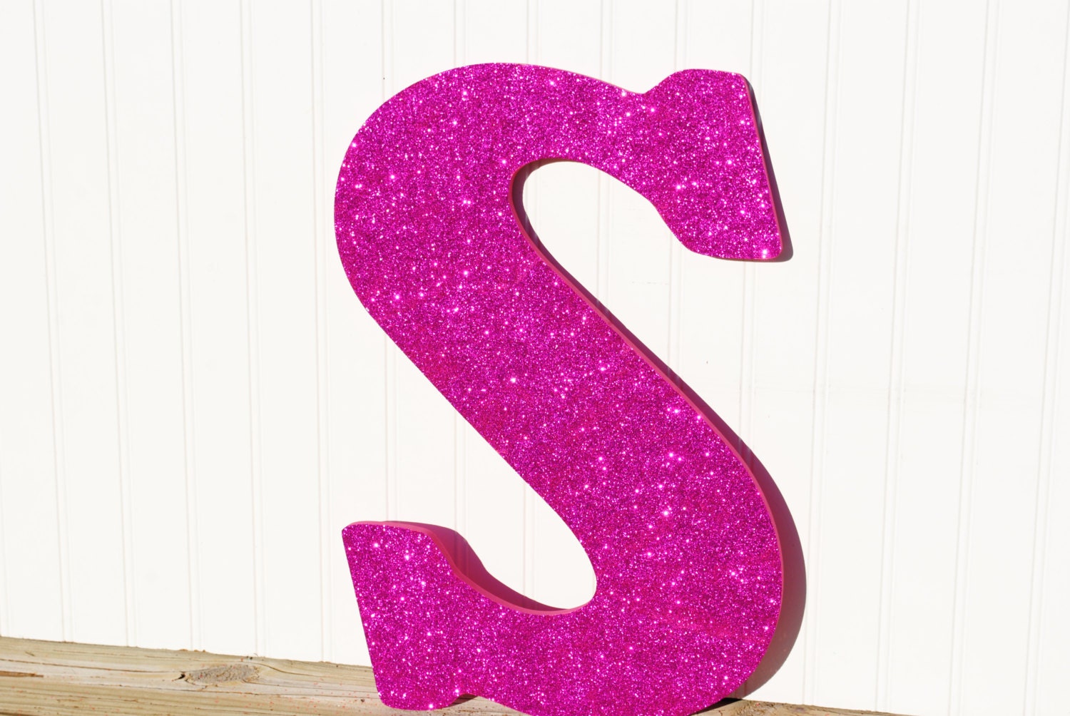 Decorative 18 Fuchsia Pink Glitter Wall Letters Girls