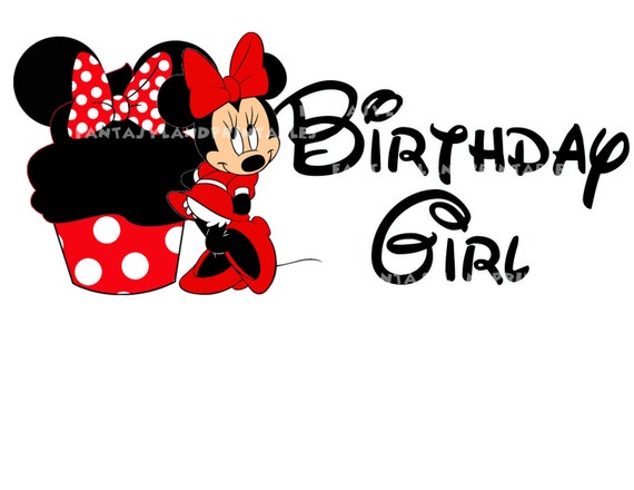 Birthday Girl Cupcake Mickey Mouse Mom Minnie DIY Printable