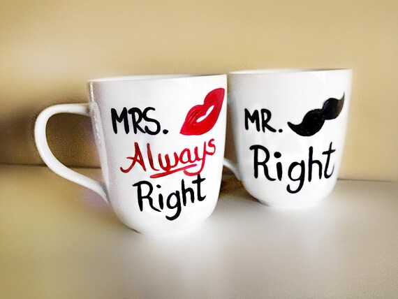 Mr and Mrs Couples Coffee Mugs Wedding Gift Anniversary Gift    Dishwasher Safe