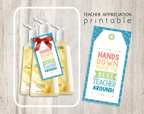 Items similar to Unique Teacher Appreciation Printable Gift Tag ...