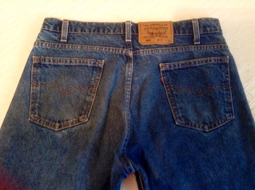 Vintage 505 Levi jeans men's // Stonewashed Levi's 34
