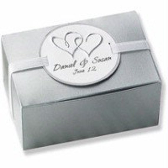 Items similar to Silver Wedding Favor Boxes44 silver favor boxes on Etsy